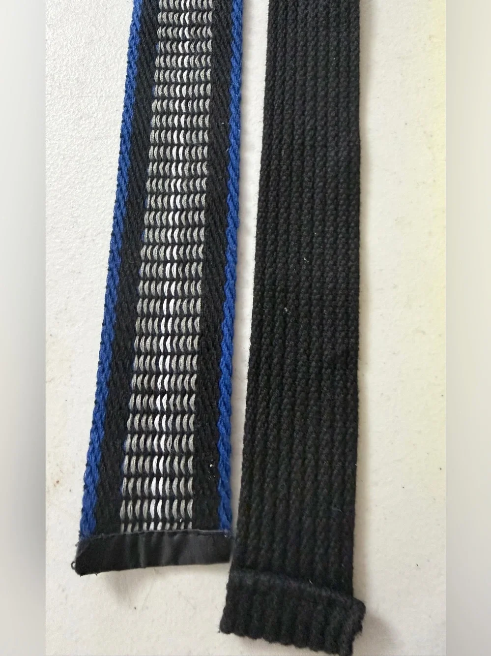 Men’s Black  and Blue Woven Belts